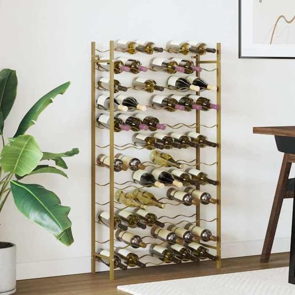 Flaskeholder - EKSKLUSIV HUS - 72 flasker - Guld - Rustfrit metal - 12 niveauer gyllene