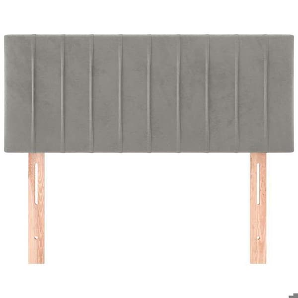 Maison Exclusive - Vaaleanharmaa pääty 100x5x78/88 cm Sametti