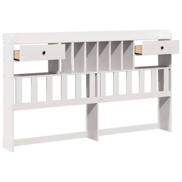 Maison Exclusive - Sänggavel med förvaring vit 180 cm massiv furu