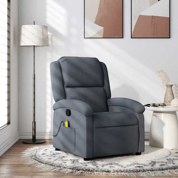 Maison Exclusive - Tummanharmaa samettinen hierontatuoli