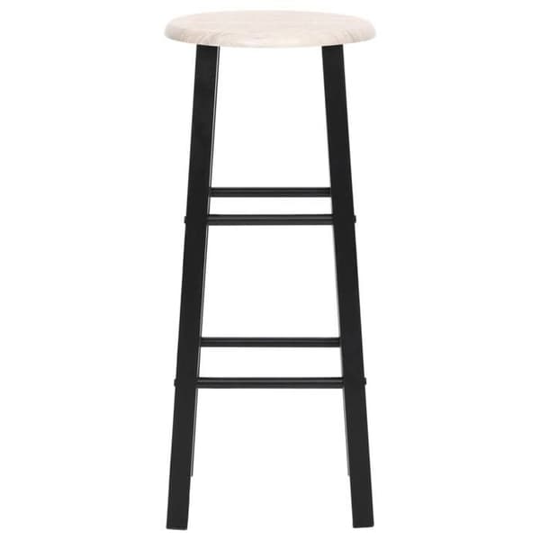 Maison Exclusive - Barstole sæt af 2 sort MDF Svart och träfärg