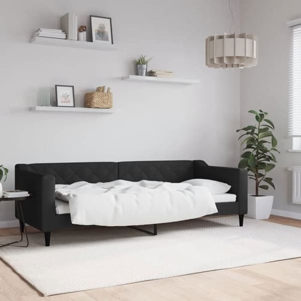 Maison Exclusive - Sengebænk uden madras sort 80x200 cm stof