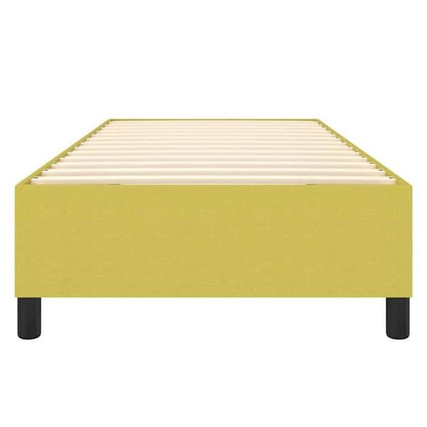 Maison Exclusive - Sengebund med lameller grøn 90x200 cm stof