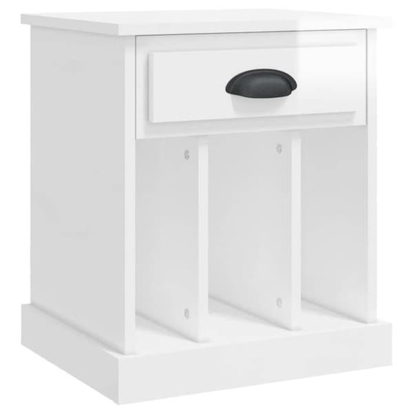 Maison Exclusive - Sängbord 2 st vit glänsande 43x36x50 cm