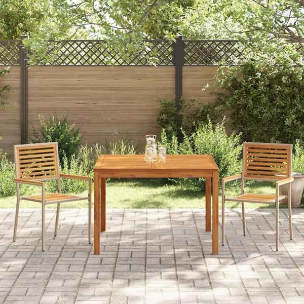 Maison Exclusive - Sæt af 3 pc. spisebord til haven Beige beige