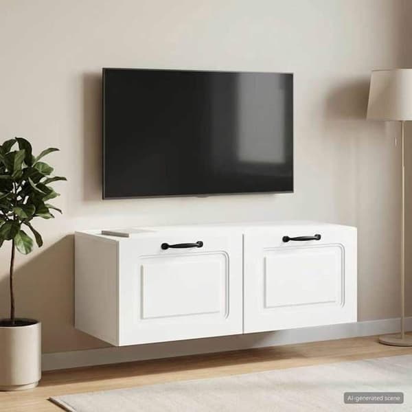 Maison Exclusive - Väggmonterad TV-möbel Vit 78,5 x 41 x 30 cm Ingenjörsträ