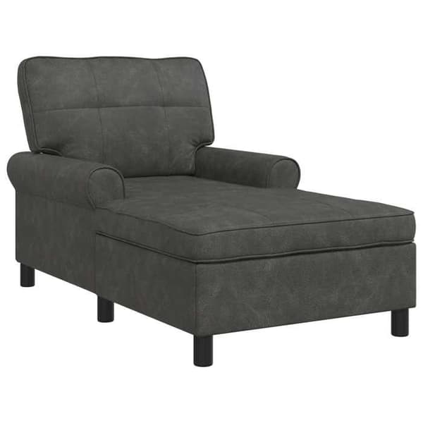 Maison Exclusive - Lang stol Sort Kunstlæder 91 x 157 x 91 cm