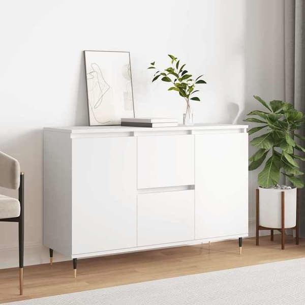 Maison Exclusive - Valkoinen buffet 101,5x35x70 cm insinööripuusta