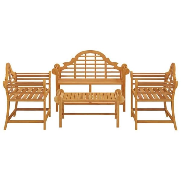 Maison Exclusive - Havegruppe 4 stk Solid teaktræ