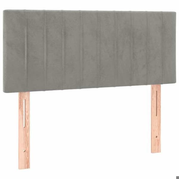 Maison Exclusive - Vaaleanharmaa pääty 100x5x78/88 cm Sametti