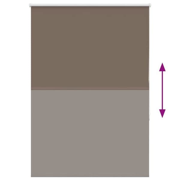 Maison Exclusive - Rullgardin mörkläggande kaffe 110x130cm tygbredd Kaffe