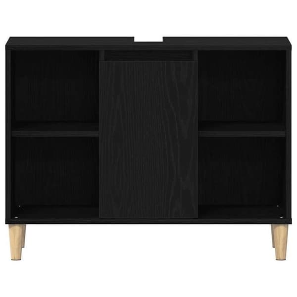 Maison Exclusive - Underskabs møbel Sort eg 80x33x60 cm Ingeniørtræ