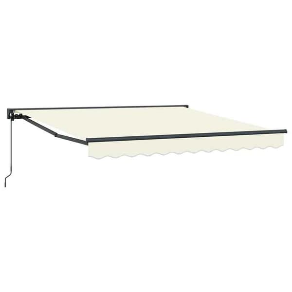 Utdragbar markis - EXKLUSIV HEM - 300 x 250 cm - Kräm - Polyester PU - Motoriserad semi-koffert Grädde