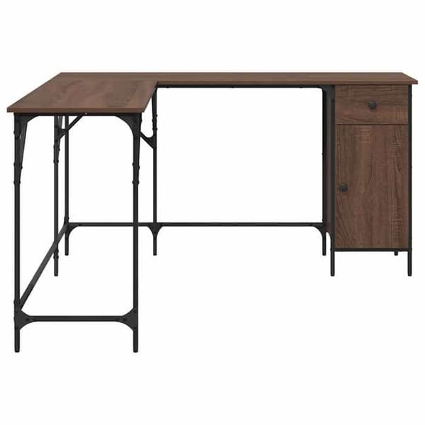 Maison Exclusive - Kontor ek brun 141x141x75 cm ingenjörsträ Brun ek