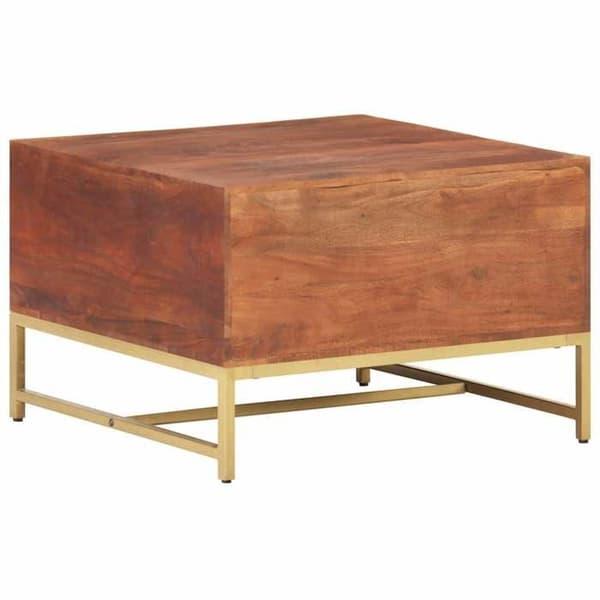 Maison Exclusive - Låg bord Brun honung 67x67x45 cm Solid akaciaträ