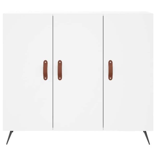 Maison Exclusive - Buffé vit 90x34x80 cm ingenjörsträ