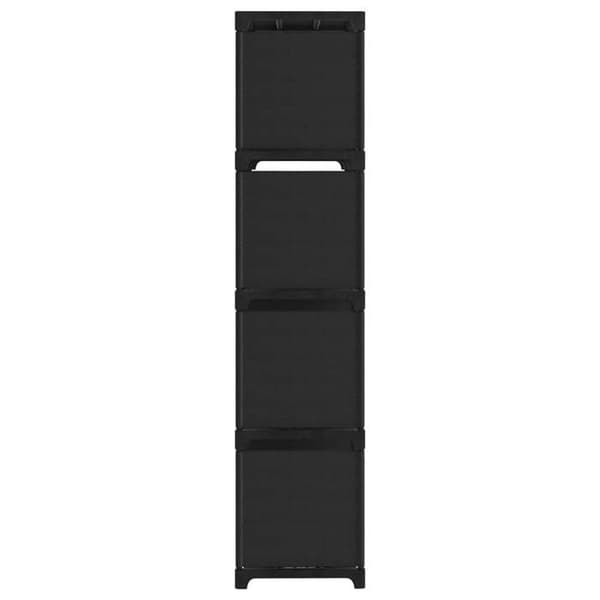 Maison Exclusive - Displayhylde 12 kuber Sort 103x30x141 cm Stof