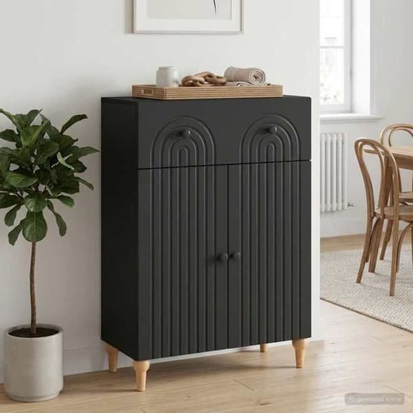 Maison Exclusive - Buffet Sort 66 x 34,5 x 90 cm Ingeniørtræ