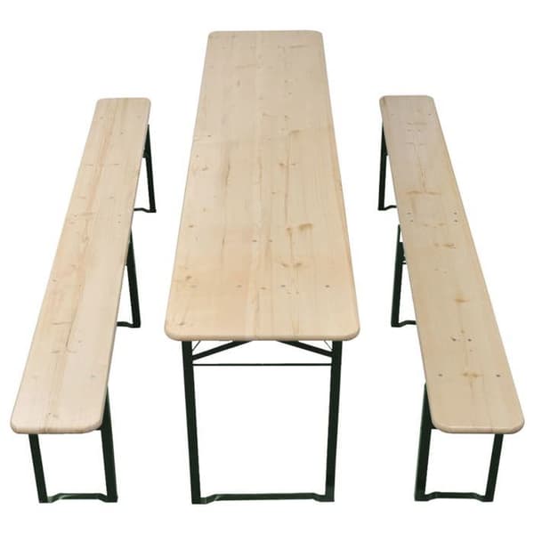 Maison Exclusive - Fällbart brasseribord med 2 bänkar 220 cm Furu