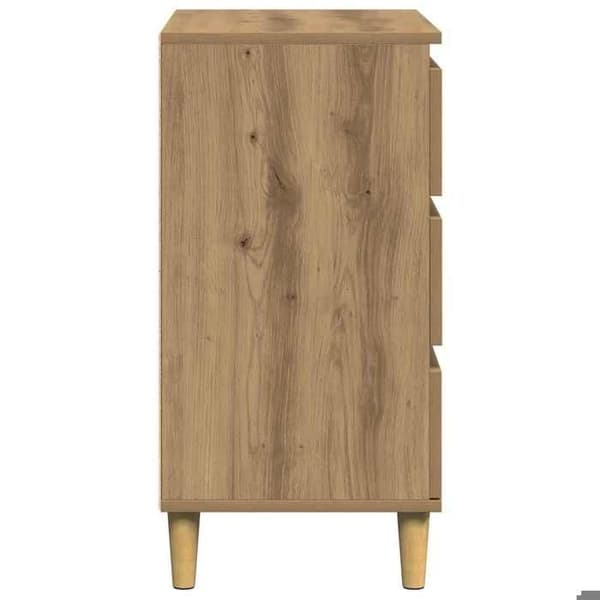 Maison Exclusive - Buffé i ek, hantverk 60x35x70 cm, ingenjörsträ.