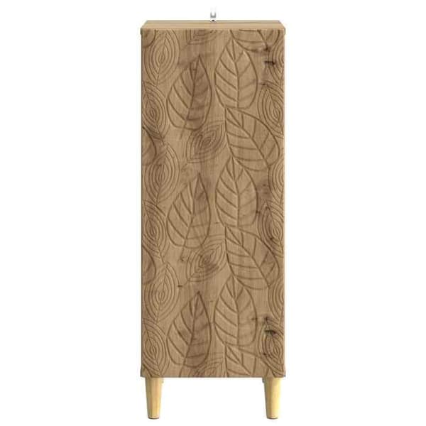 Maison Exclusive - Buffet i håndlavet egetræ 33 x 34,5 x 90 cm Ingeniørtræ
