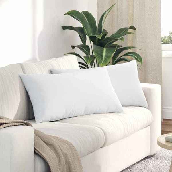 Soffkuddar - EXKLUSIV HEM - 80 x 40 cm (2-pack) - Vit - Avtagbar - Polyesterfyllning Vit