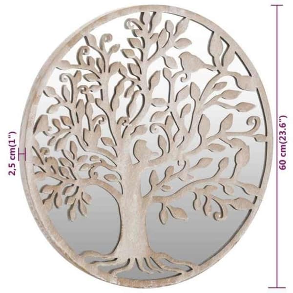 Maison Exclusive - Trädgårdspegel Sand 60x2,5cm Rund Järn utomhusbruk