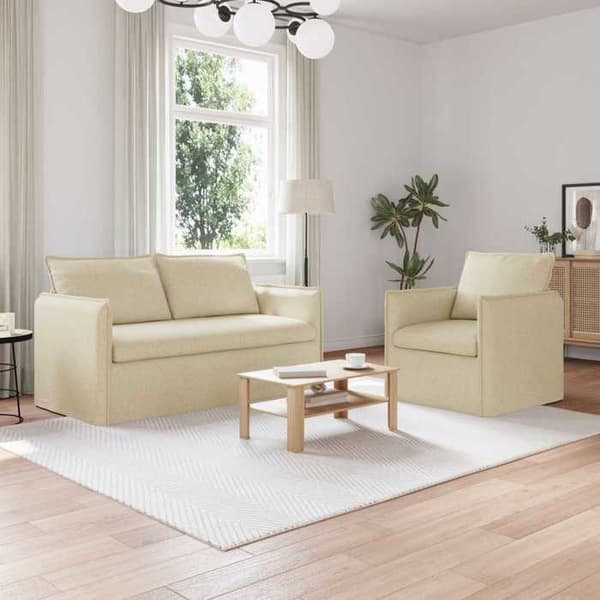 Maison Exclusive - 2 kpl sohvasetti, kerma, kangas