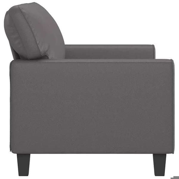Maison Exclusive - Soffa 2-sits Grå 140 cm Syntetläder