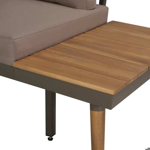 Maison Exclusive - Trädgårdsmöbler 4 delar med kuddar i solid akaciaträ Brun