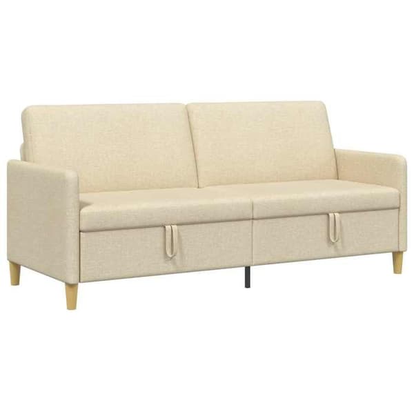 Maison Exclusive - Soffa med förvaring Creme 192 x 78 x 87 cm Polyester