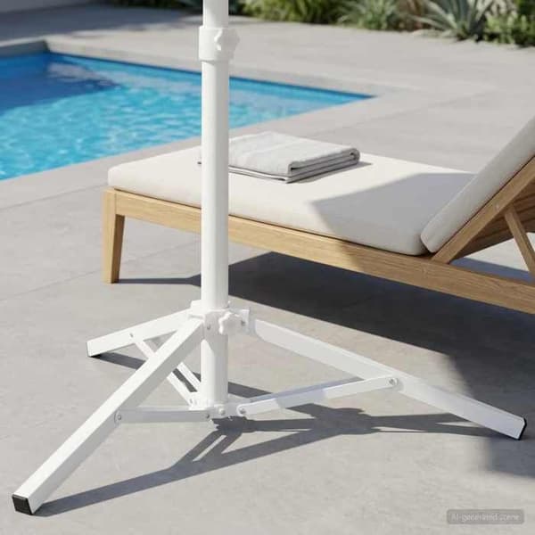 Maison Exclusive - Hvid Stål Parasolfod til 25-32 mm Stang