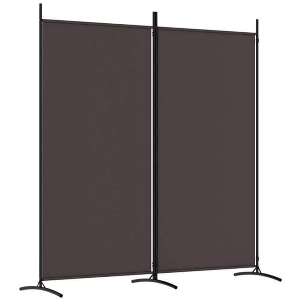 Maison Exclusive - Avskiljande vägg 2 paneler Brun 175x180 cm Tyg