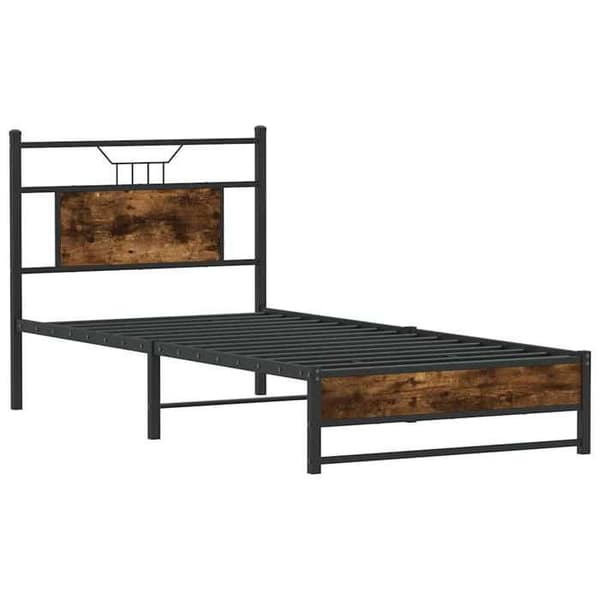 Sengestel - EKSKLUSIV HUS - Ingeniørtræ - Røget eg - 90x200 cm - Lamelseng Rökt ek