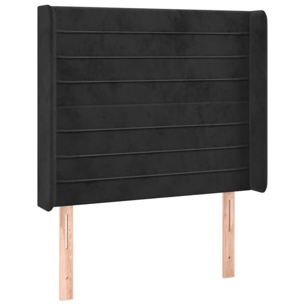 Maison Exclusive - LED-päätymustalla 83x16x118/128 cm sametti Svart