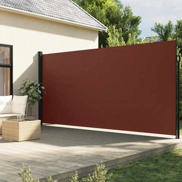 Maison Exclusive - Retractable sidokappa brun 220x500 cm