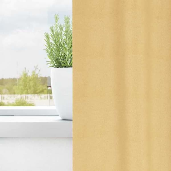 Maison Exclusive - Mörkläggande gardiner med ringar 2 st Beige 245 x 140 cm