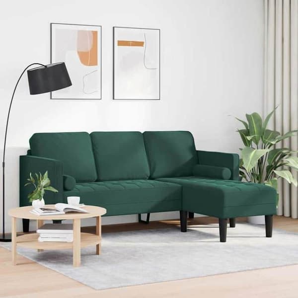 Maison Exclusive - Soffgrupp med mörkgrön polyesterkudde Mörkgrön