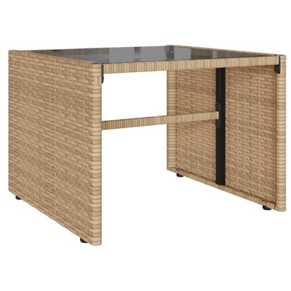 Maison Exclusive - Puutarhakalusteet tyynyillä 4 kpl beige punottu muovi beige