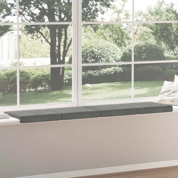 Maison Exclusive - Bænkpude 4 stk. Mørkegrå Velour Dybde 35 cm
