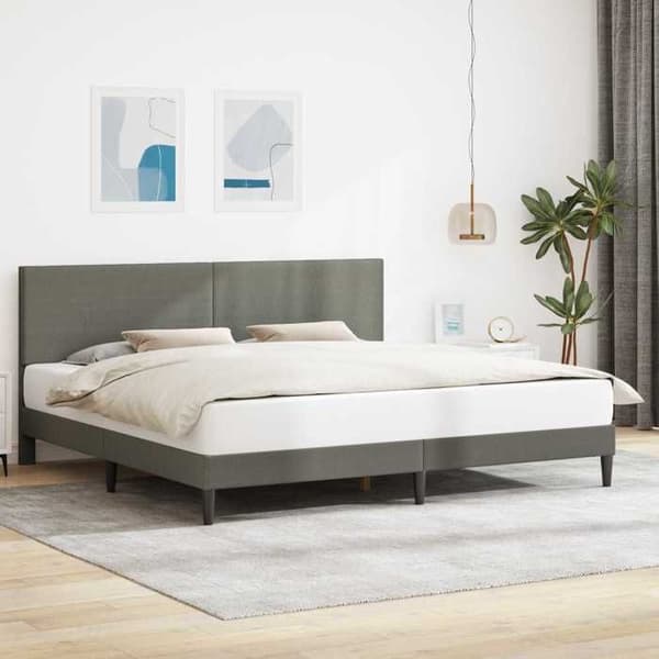 Sengestel - EKSKLUSIV HUS - Moderne Sengestel - Lys grå - 180 x 200 cm - Fløjl Ljusgrått