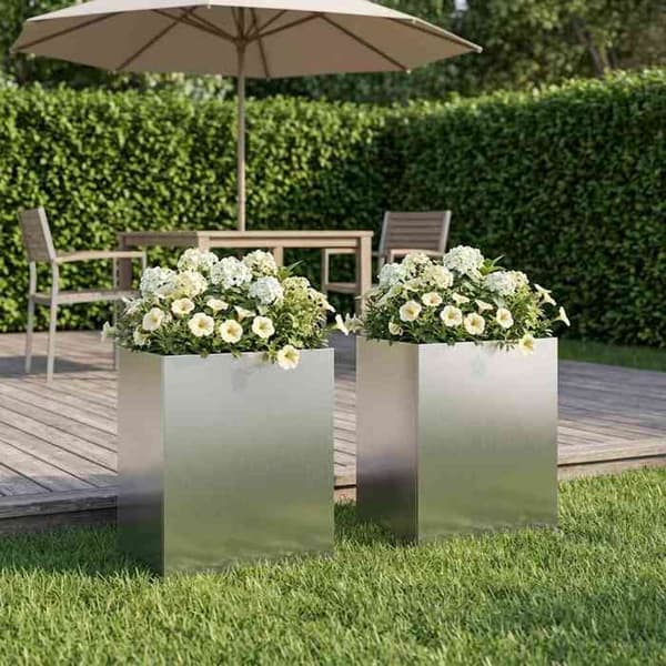 Maison Exclusive - Havekrukke 2 stk Sølv 40 x 30 x 40 cm