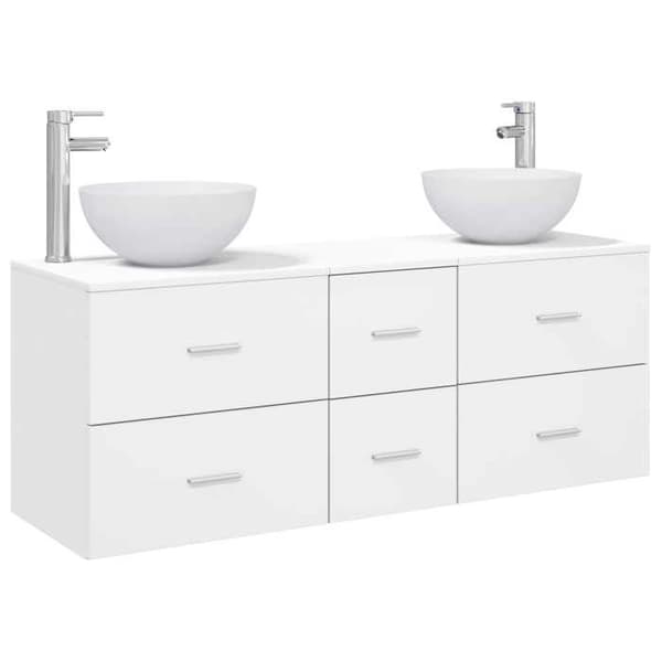 Maison Exclusive - 3-delars badrumsskåpset Vit