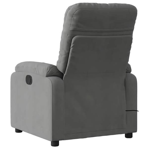 Maison Exclusive - Grått mikrofiber massagefåtölj med lutning