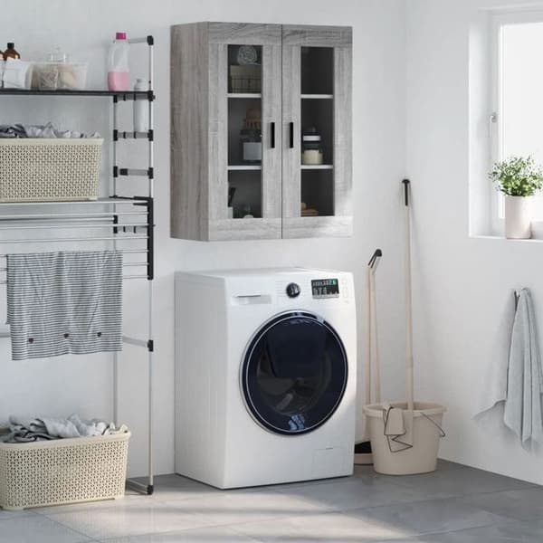 Maison Exclusive - Væghængt skab sonoma grå 69,5x34x90 cm Sonoma grå