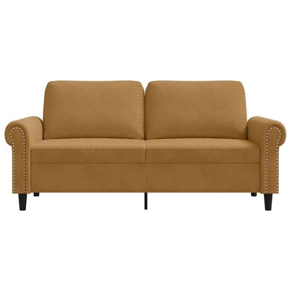 Maison Exclusive - Soffa 2-sits Brun 140 cm Sammet brun