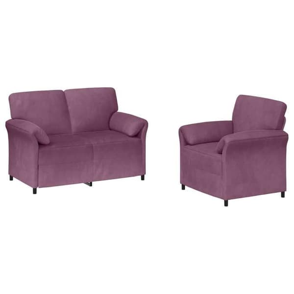 Maison Exclusive - Sæt af 2 Sofaer Lilla Velour