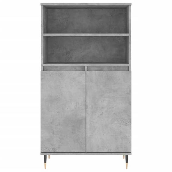 Maison Exclusive - Buffé hög Grå betong 60x36x110 cm Ingenjörsträ
