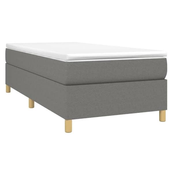 Maison Exclusive - Tummanharmaa jousipatja 80x200 cm kangas mörkgrå