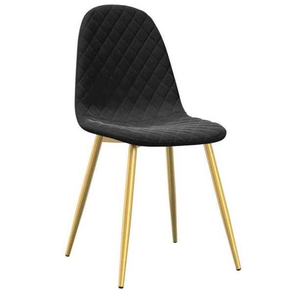 Maison Exclusive - Matstolar set om 6 svart sammet Svart sammet)